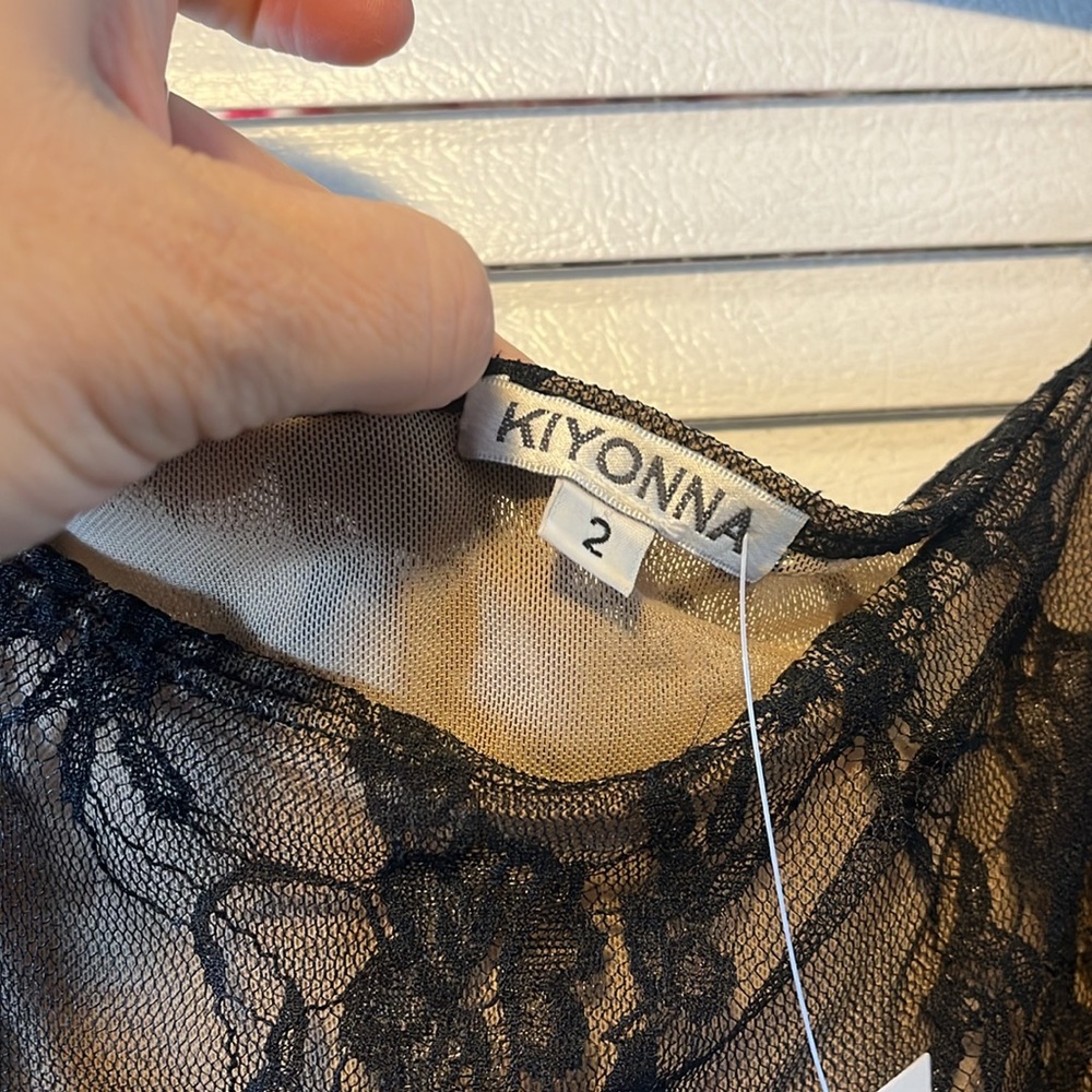 NWT - Beautiful Lined Black Lace Dress - Picture 3 of 7